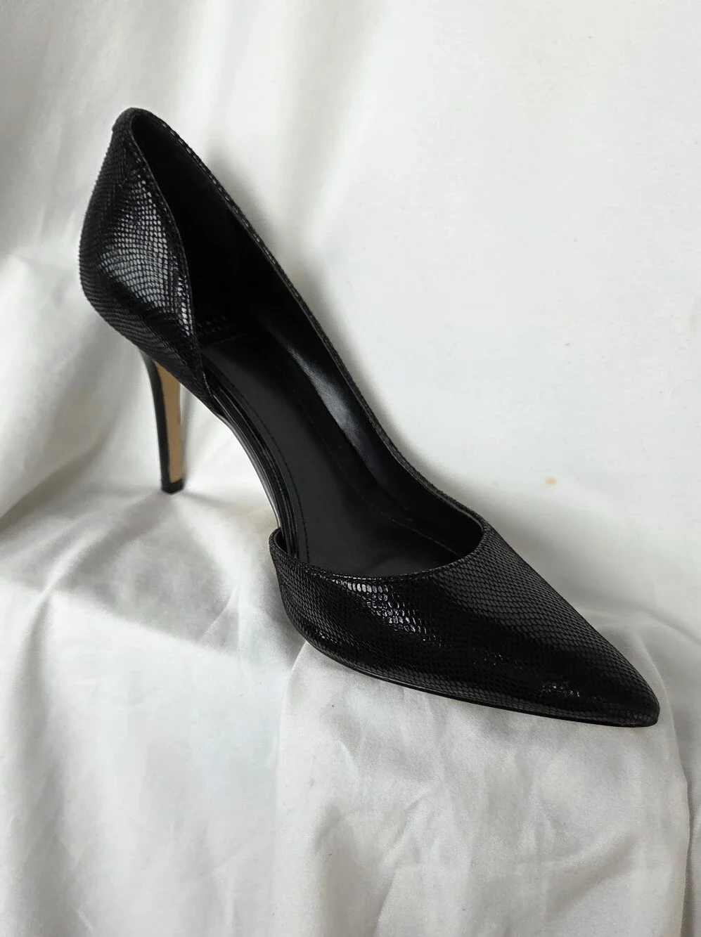 White House Black Market Black Pointed Toe Stiletto Heels Pump